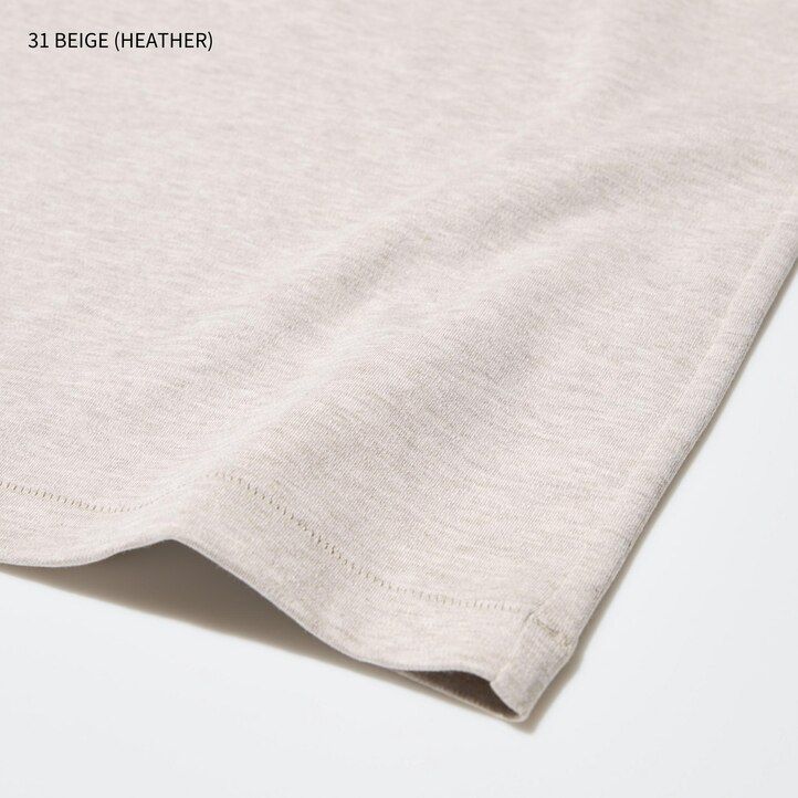 braune uniqlo uniqlo u rundhals-t-shirts mit Ärmeln für damen