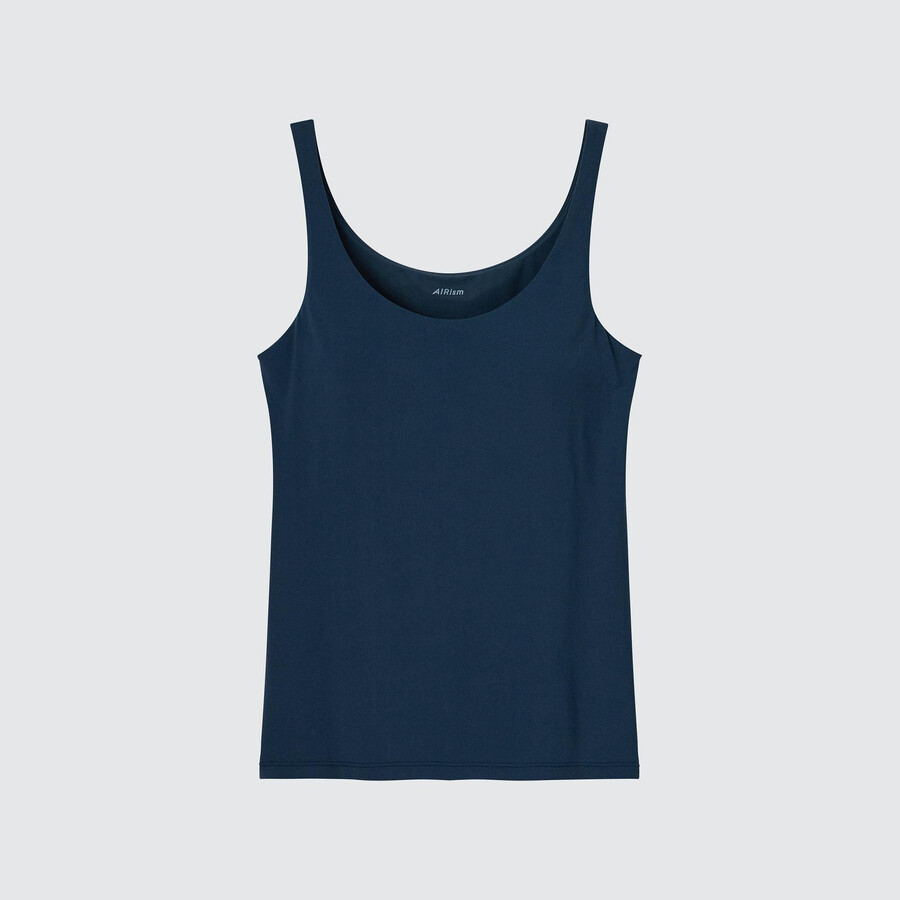 marineblaue uniqlo airism ärmellose damen-t-shirts