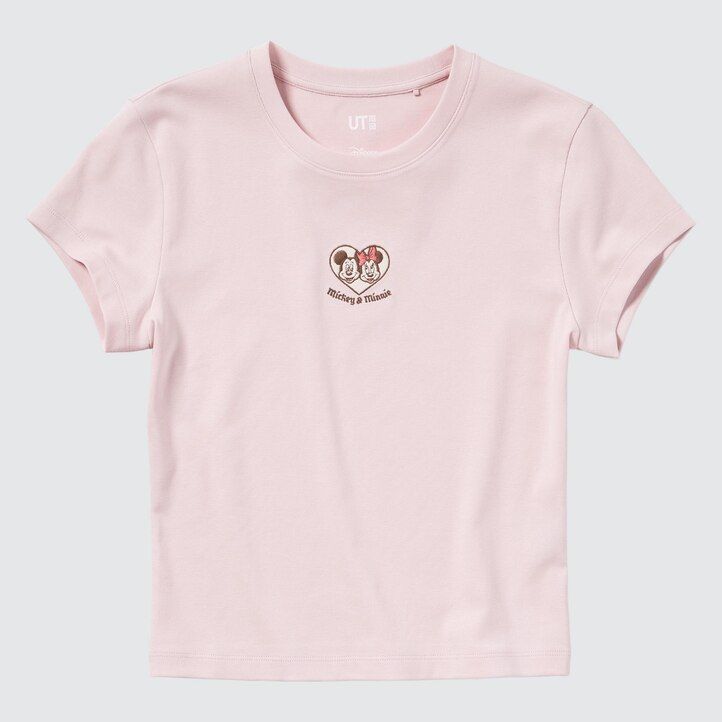 pinkfarbene uniqlo disney kollektion mini ut grafik damen t-shirts
