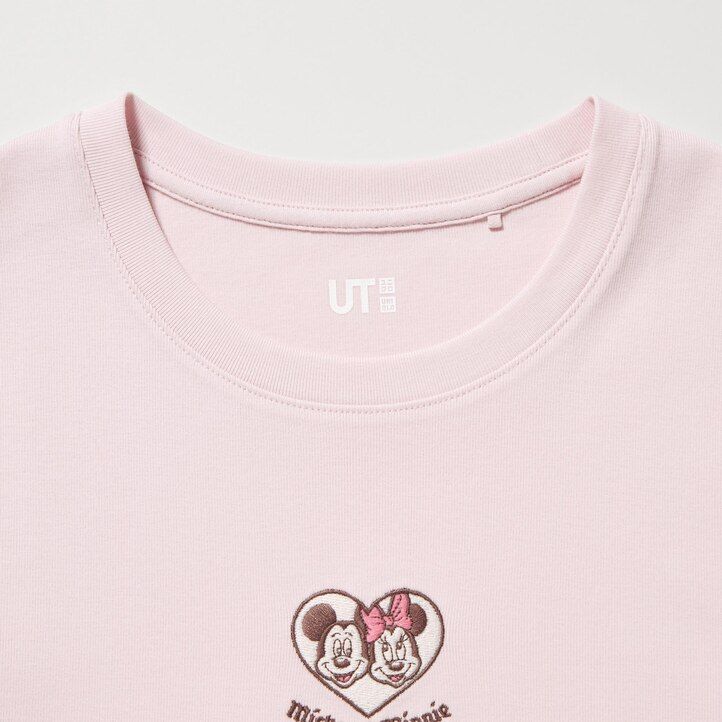 pinkfarbene uniqlo disney kollektion mini ut grafik damen t-shirts