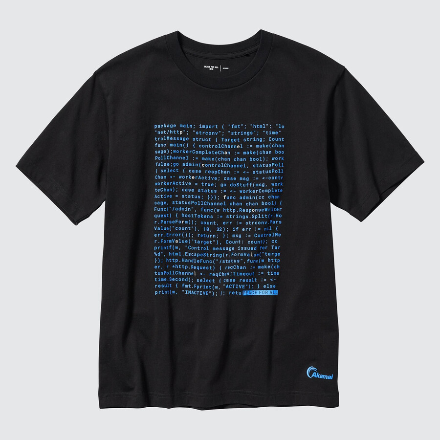 uniqlo peace for all grafik-t-shirts für schwarze frauen von akamai technologies