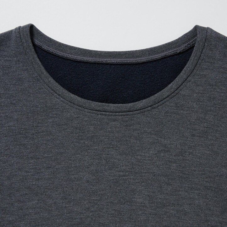 weiße uniqlo heattech ultra warm rundhals-thermo-t-shirts mit Ärmeln für damen