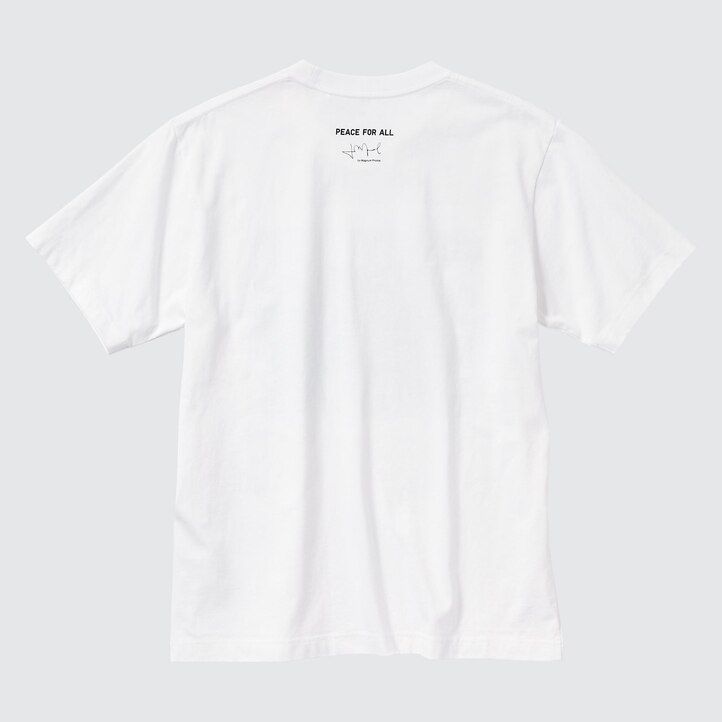 uniqlo damen-t-shirt mit friedensmotiv von cristina de middel weiß