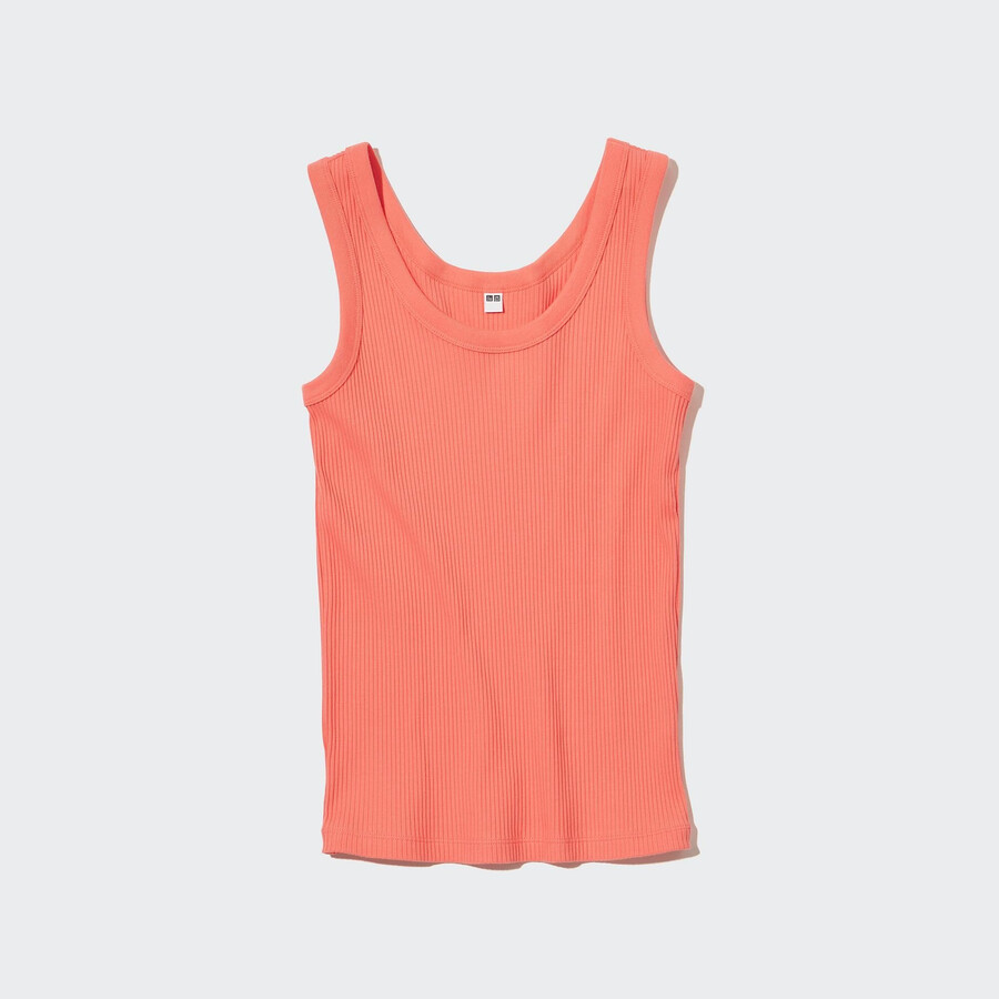 uniqlo rippen-tanktop für damen orange
