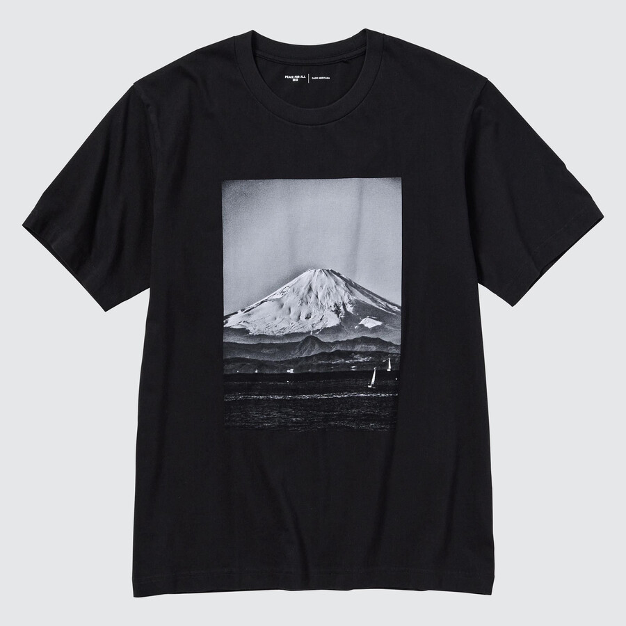 uniqlo peace for all grafik daido moriyama damen-t-shirt schwarz