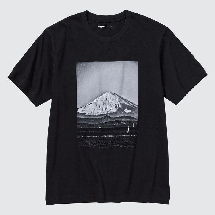 uniqlo peace for all grafik daido moriyama damen-t-shirt schwarz