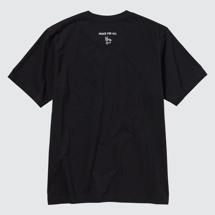 uniqlo peace for all grafik daido moriyama damen-t-shirt schwarz