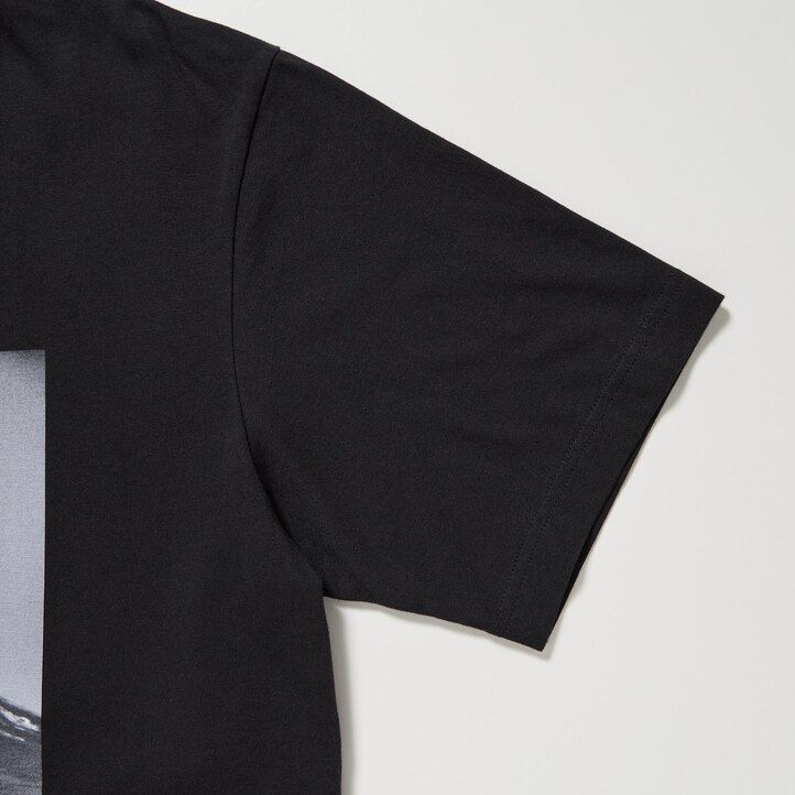 uniqlo peace for all grafik daido moriyama damen-t-shirt schwarz