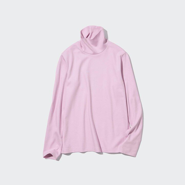 schwarze uniqlo damen-t-shirts aus glatter baumwolle mit stretchanteil und Ärmeln