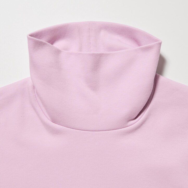 schwarze uniqlo damen-t-shirts aus glatter baumwolle mit stretchanteil und Ärmeln