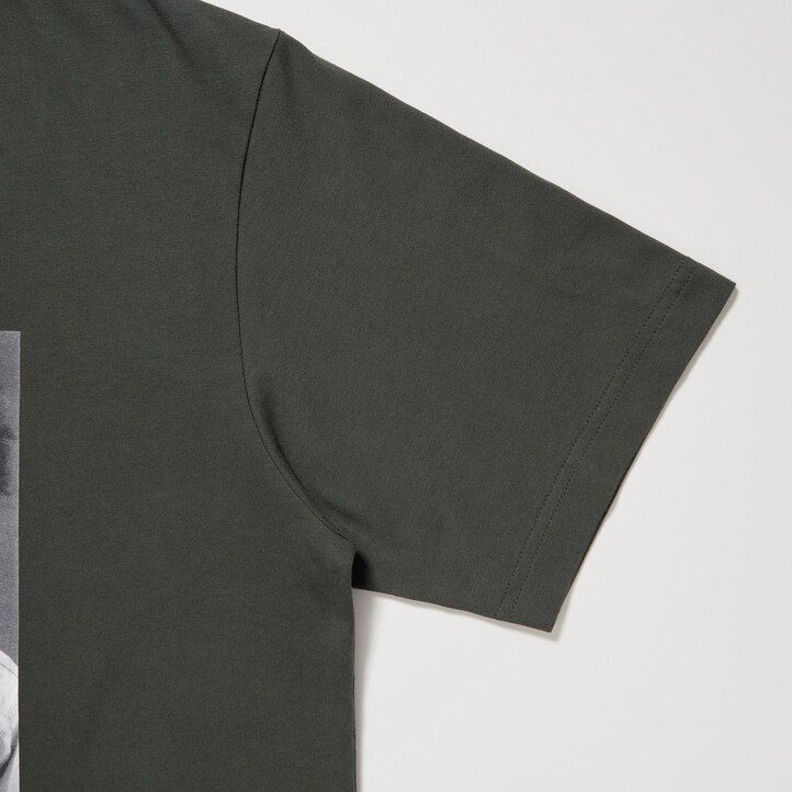 uniqlo peace for all grafik jean michel basquiat und christopher makos damen t-shirts dunkelgrau