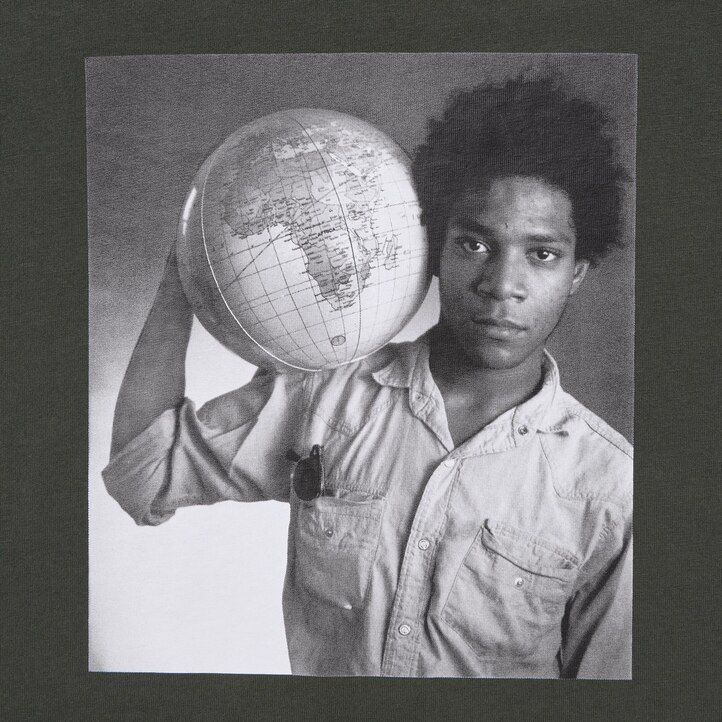 uniqlo peace for all grafik jean michel basquiat und christopher makos damen t-shirts dunkelgrau