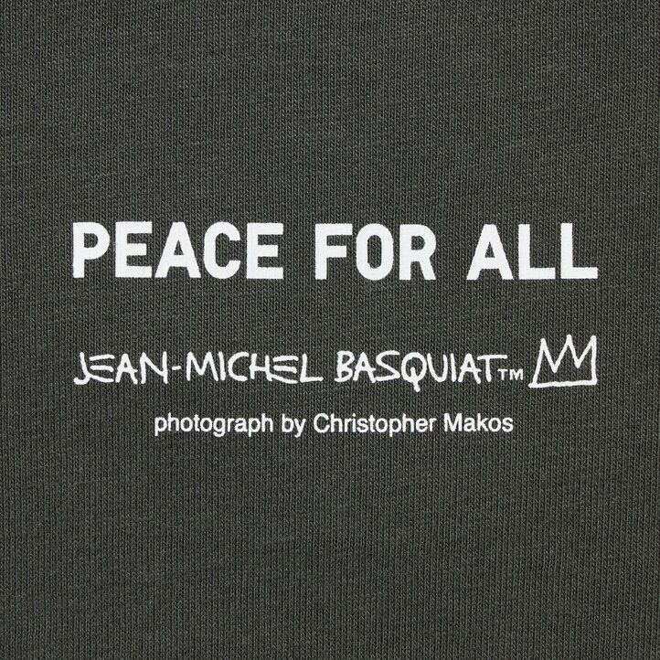 uniqlo peace for all grafik jean michel basquiat und christopher makos damen t-shirts dunkelgrau