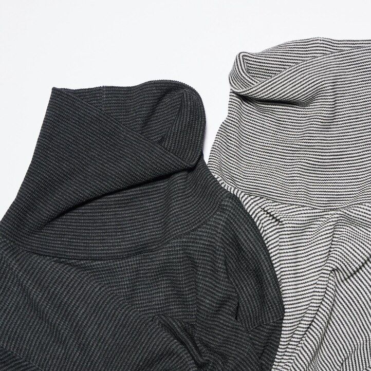 weiße uniqlo heattech extra warm nahtlose gerippte streifen Ärmel thermo-t-shirts für damen