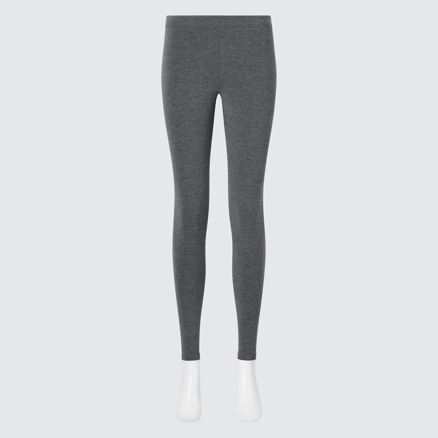 dunkelgraue uniqlo heattech ultra warm thermostrumpfhose für damen