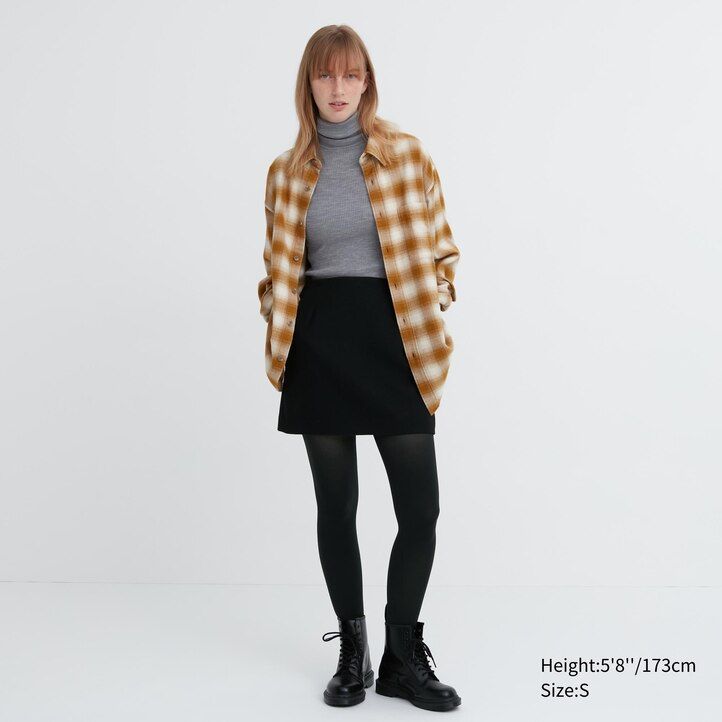 dunkelgraue uniqlo heattech thermostrumpfhose für damen