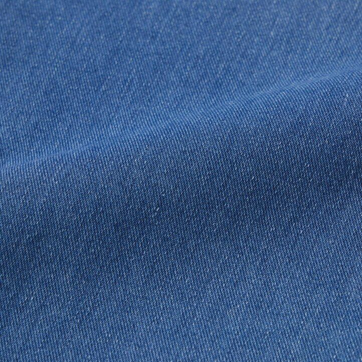 blaue uniqlo ultra stretch denim-tops für damen