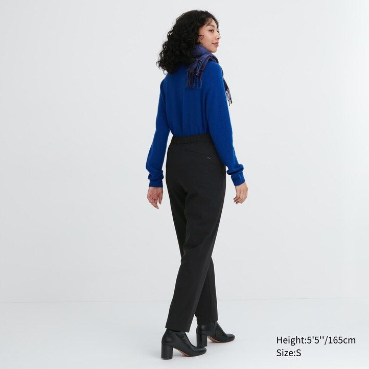 uniqlo damen-tops mit heattech-futter warm gefüttert marineblau