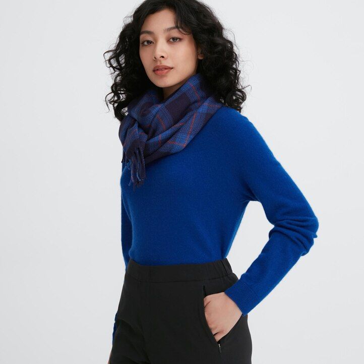 uniqlo damen-tops mit heattech-futter warm gefüttert marineblau