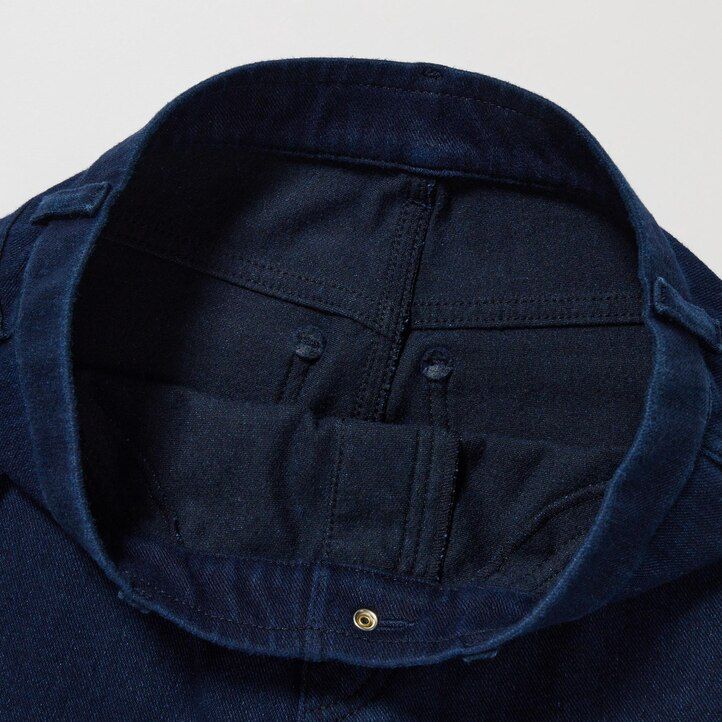 blaue uniqlo heattech ultra stretch denim high rise tops für damen