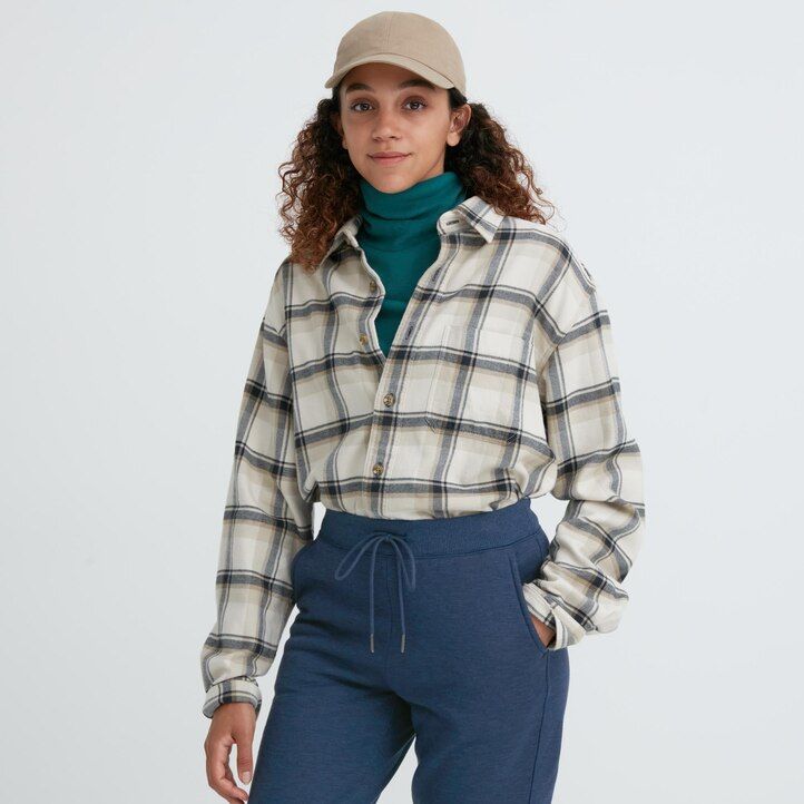 weiße uniqlo heattech damen-tops mit pile-futter