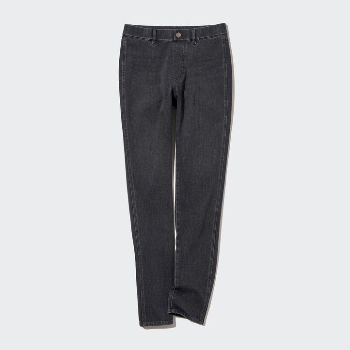 uniqlo ultra stretch denim damen-tops dunkelgrau