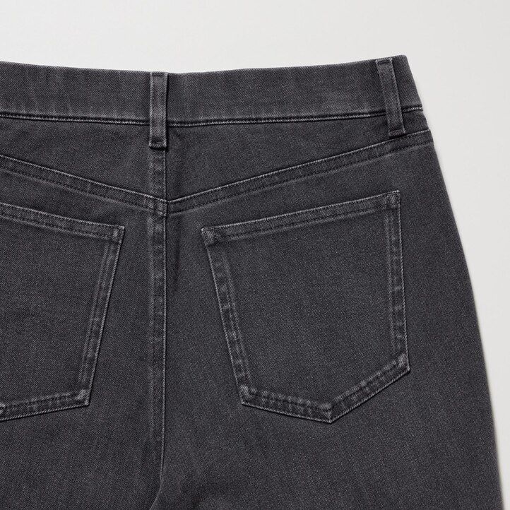 uniqlo ultra stretch denim damen-tops dunkelgrau