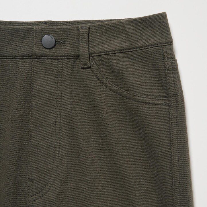 uniqlo damen-tops mit heattech ultra stretch high rise olivgrün