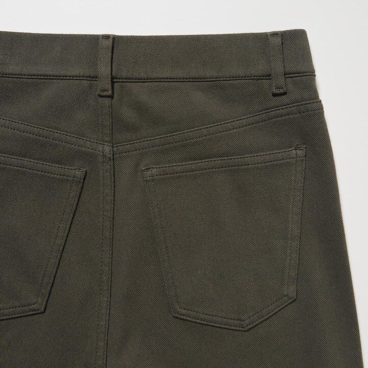 uniqlo damen-tops mit heattech ultra stretch high rise olivgrün