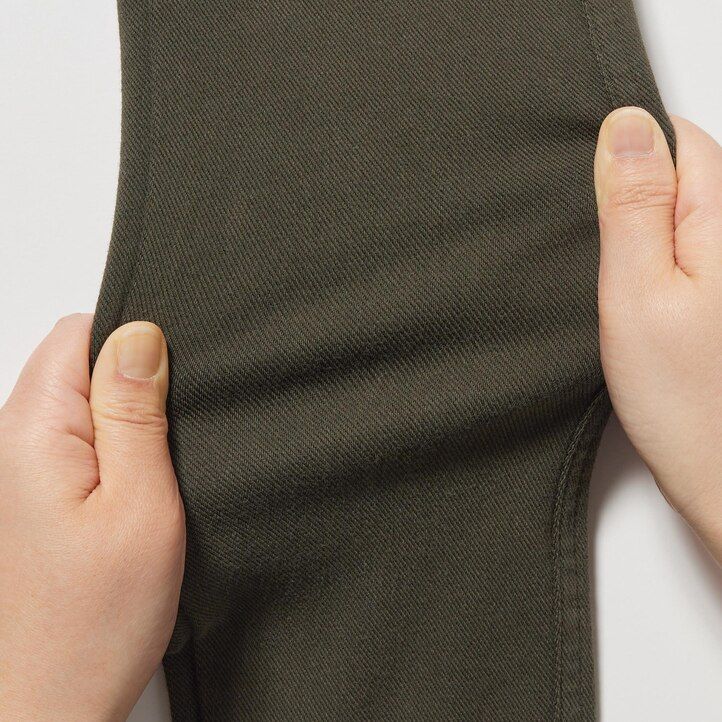uniqlo damen-tops mit heattech ultra stretch high rise olivgrün