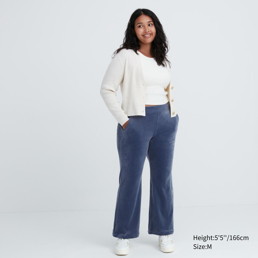 blaue uniqlo ultra stretch smooth tops für damen