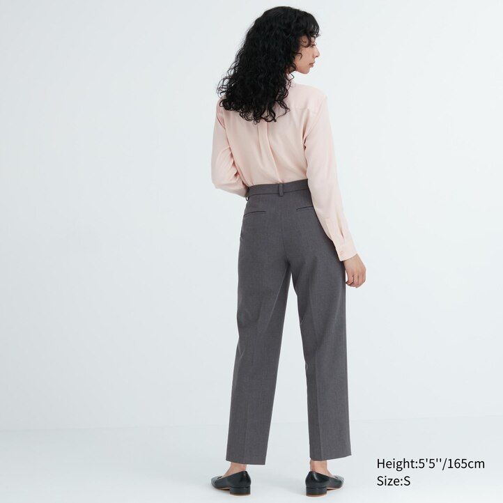 uniqlo smart damen-top in knöchellänge marineblau