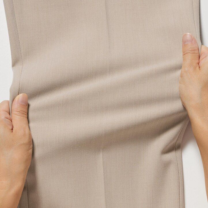 uniqlo smart damen-top in knöchellänge beige