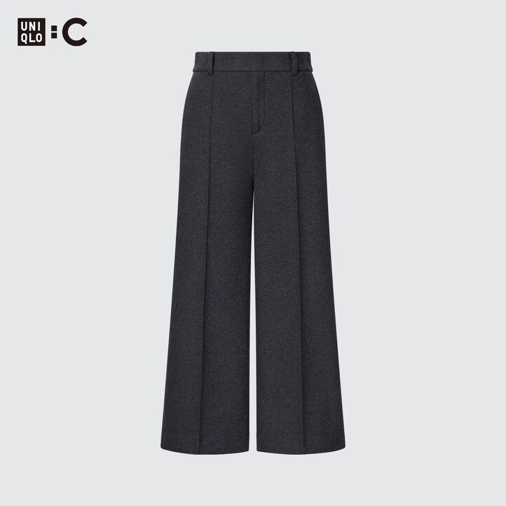uniqlo cropped-top aus gebürstetem jersey für damen dunkelgrau