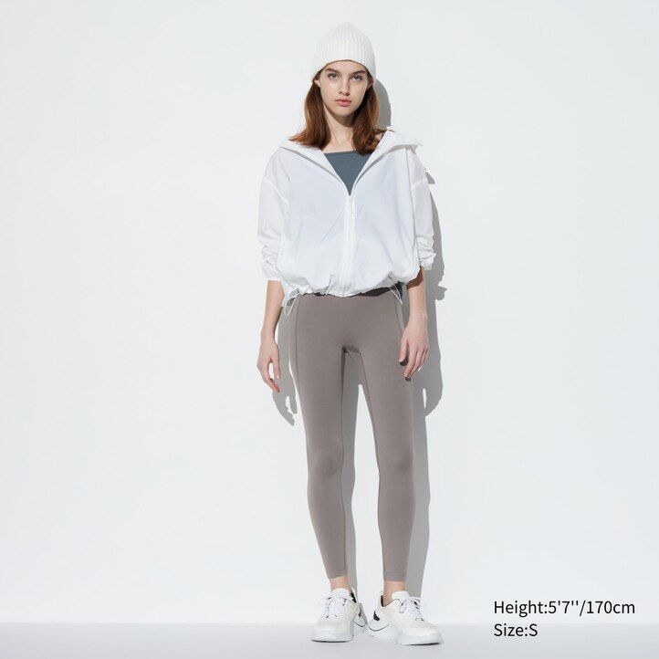 schwarze uniqlo airism ultra soft damen-tops mit taschen