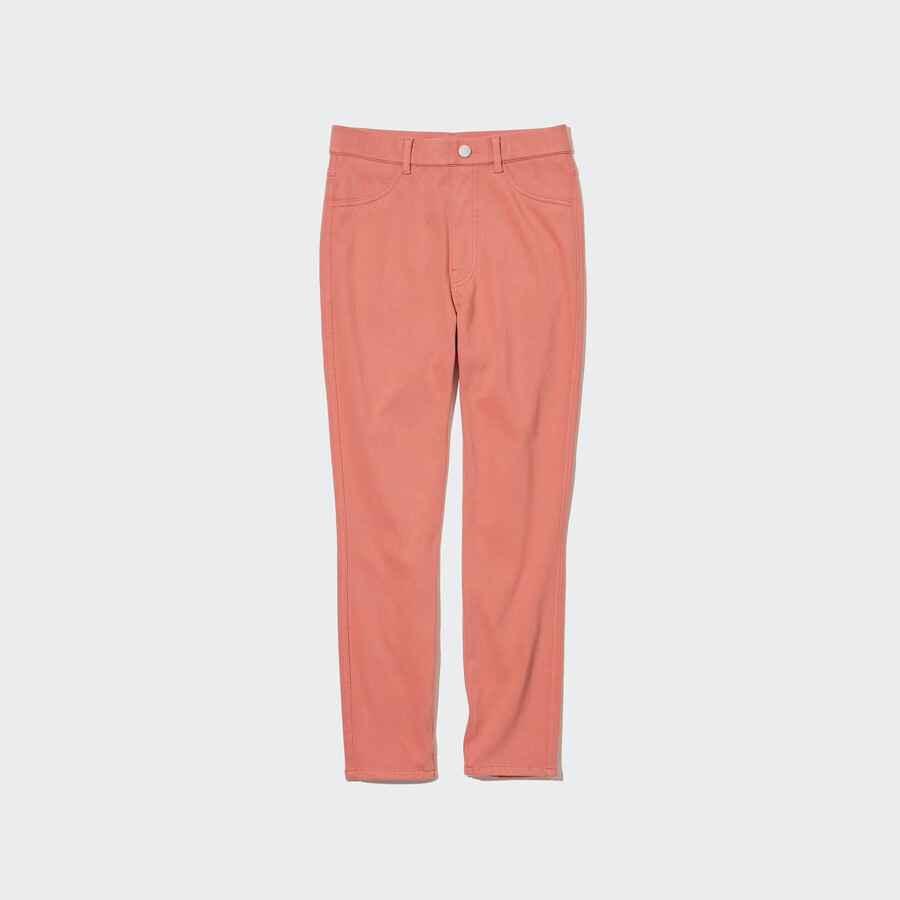 pinkfarbene uniqlo ultra stretch high rise cropped tops für damen