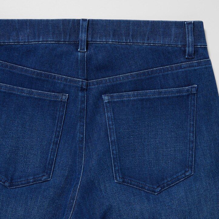 uniqlo damen-jeansoberteil aus ultra-dehnbarem denim blau