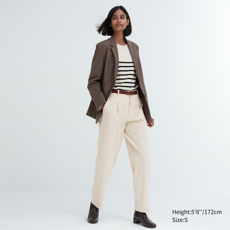 uniqlo heattech faltenoberteil für damen beige