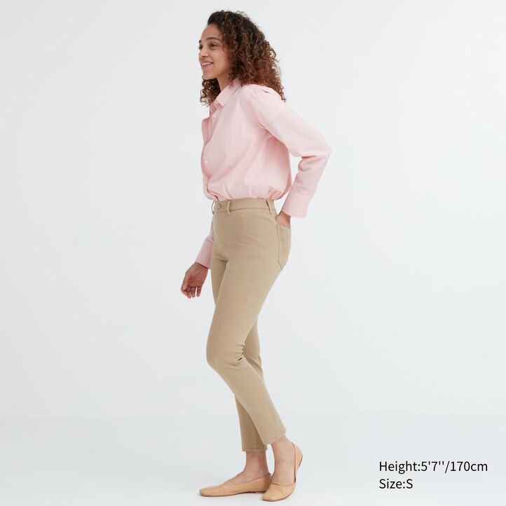 uniqlo ultra stretch damen-tops dunkelgrün