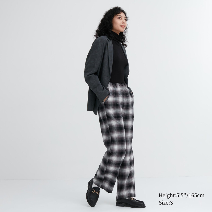 uniqlo flanell-damenoberteile grau
