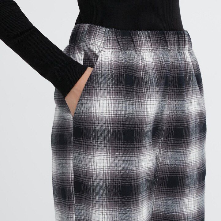 uniqlo flanell-damenoberteile grau