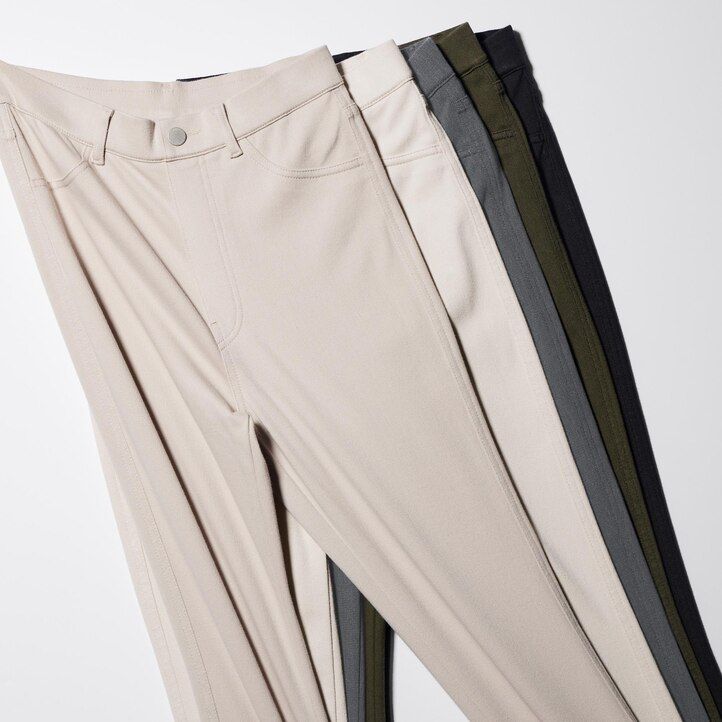 graue uniqlo heattech ultra stretch high rise tops für damen