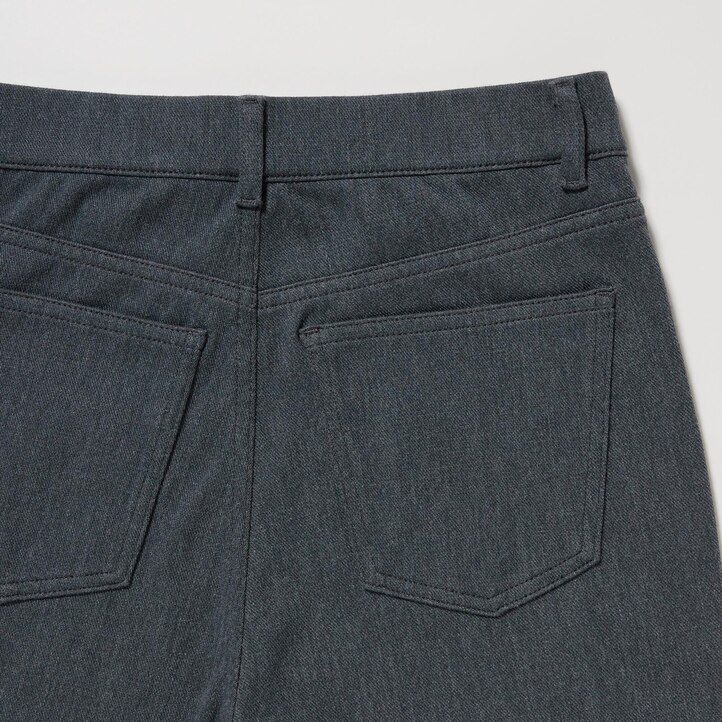 graue uniqlo heattech ultra stretch high rise tops für damen